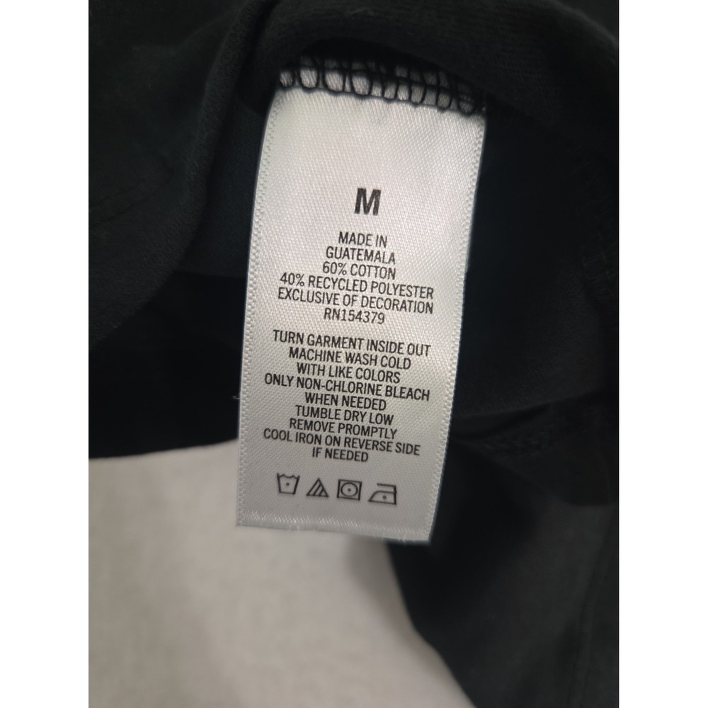 Aeropostale Shirt Womens M Black Classic Crew Short Sleeve Rhinestone AERO Tee - Picture 6 of 7